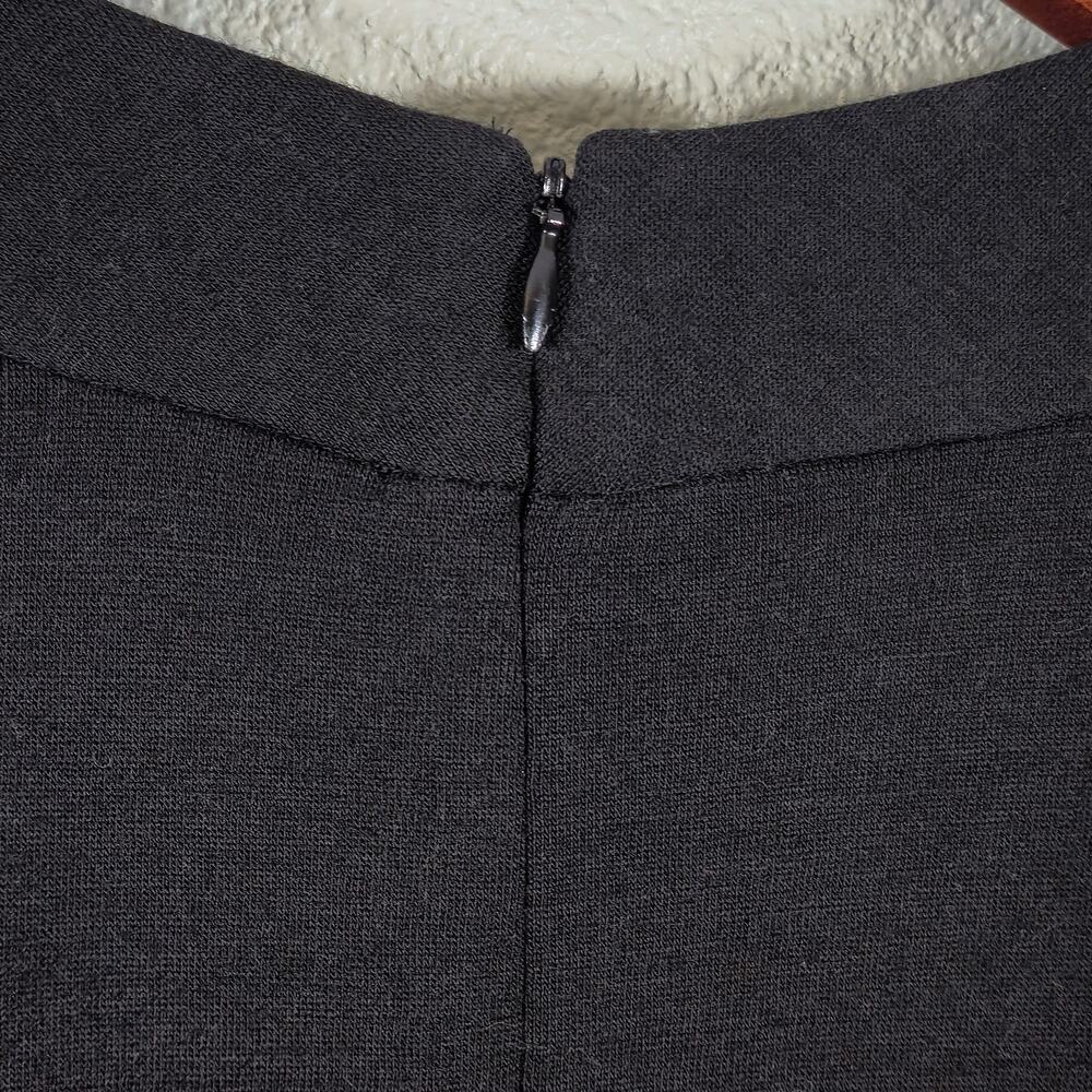 Milly Wool Dress Black Sleeveless Wool Size L Elegant Minimalism - Picture 7 of 10